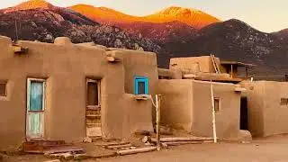 TAOS PUEBLO ANTIGUO DE LA TRIBU NATIVA AMERICANA TAOS ( TIWA ) RESERVA INDIA VAMOS A CONOCER NM 🌾🥁🧡