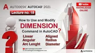 How to use and modify Dimension Command in AutoCAD. Complete tutorial for beginners in Urdu/Hindi.