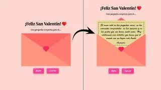 📜✨ &iexcl;Crea una Carta Animada con HTML, CSS y JavaScript para San Valent&iacute;n! ❤️ (F&aacute;cil y Paso a Paso)