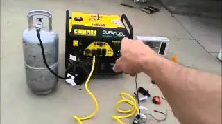Champion Dual Fuel hurricane ready 9000 Watt propane Generator 100165  Set Up Test, more info below