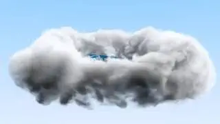 No Budget Videos  clouds logo animation blue
