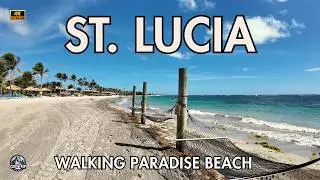 🇱🇨 Paradise Beach Walk &ndash; St  Lucia Coconut Bay Resort | Treadmill Scenery [4K] #54
