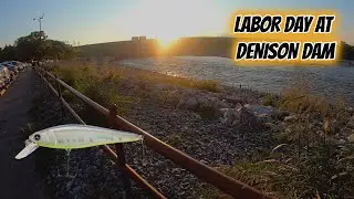 Non Stop Striper Action on Labor Day &ndash; Denison Dam Jerkbait Bite!