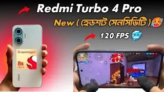 Redmi Turbo 4 Pro FreeFire Custom gameplay New ( হেডশট সেনসিভিটি )🥵 120 FPS 🥶#redmi #redmiturbo4pro 