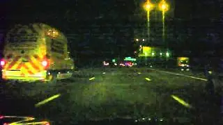 Near lorry collision