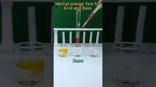 Methyl orange Test for Acid and Base | #shorts