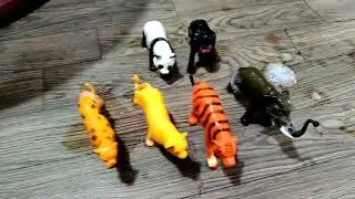 animal toys in water animal videos tiger gorilla bear elephant toys for boys zoo animals