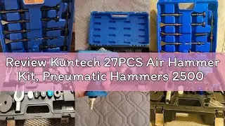 Review Kuntech 27PCS Air Hammer Kit, Pneumatic Hammers 2500 BPM, Air Hammer Piece Chisel Set with Ca