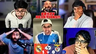 Crying BARCA Fans and HAPPY REAL MADRID Fans Reaction to REAL MADRID 1-0 BENFICA | UCL