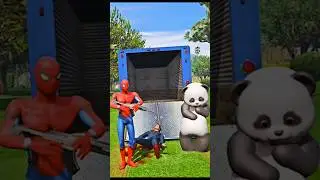 gta 5 super man panda ని తీసుకు వెళ్ళాడు 🥺 #gta5shorts #shorts #gta5telugu