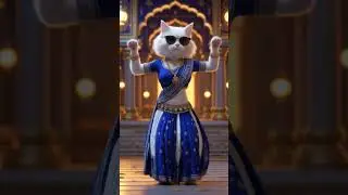 Lehenga Twirl Showdown 🌟#CatDance#DancingCat#MeowMoves#GroovyCat#PurrfectDance#FelineFever#CatBoogie