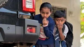 शाळेत जाताना माऊली अन तनुने रस्त्यात भूत पाहिलं 😳#bhoot #horror 