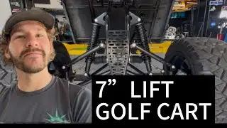 INSANE GOLF CART LIFT INSTALL- 7&rdquo; RHOX BMF PART 2-EZGO BUILD