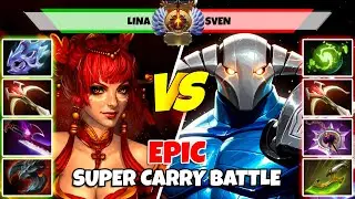 LINA (Carry) vs SVEN (Carry) - Epic Battle Of Immortal Rank Dota 2 Players - Z Dota 2