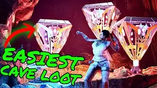 EASIEST NEW CAVE LOOT LOCATION on THE ISLAND in Ark Survival Ascended