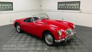 1959 MGA 1500 ROADSTER. CHARIOT RED WITH BLACK TRIM, BLACK TOP AND TONNEAU COVER.