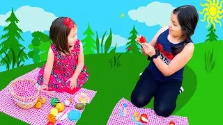 Picnic Basket Playset for Kids |  Playing and Learning Toys