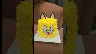 Yellow Super Sonic Cake | customised cartoon cake| #viralshort #baking #bigbakes #cakedecorating