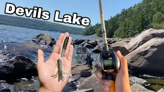 Fishing SUPER Clear Lake in Wisconsin Dells! (Devils Lake)