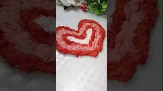 Texture art Heart ❤️ shape #artandcraft #diy #texture #viral #shorts