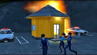 Fire in Police Lake station 😱🔥|| #sakuraschoolsimulator #fire #police