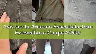 Avis sur la Amazon Essentials Jean Extensible &agrave; Coupe Athl&eacute;tique - couleurs abandonn&eacute;es Homme, Noir,