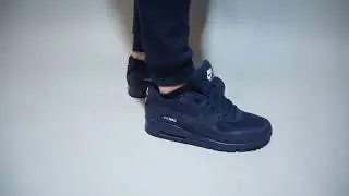 Nike Air Max 90 Essential Midnight Navy AJ1285-404 on feet