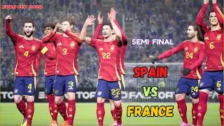Spain vs France Semi-final Showdown! Efootball 24 Gameplay [Euro Cup 2024]