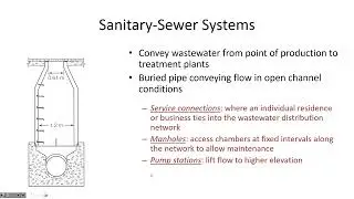 Sewer Design - Open channel flow, circular pipe & Manning equation - CE 331, Class 39 (17 Apr 2023)