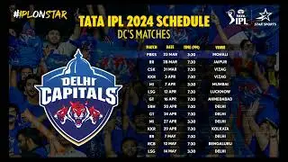 Delhi Capitals IPL Match Schedule 2024 DC Matches, Date, Time, Venue