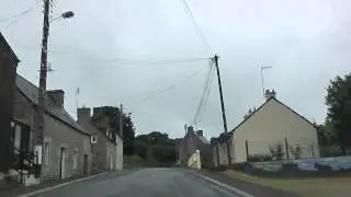 Driving Along Rue de Gwas ar Mogn & Route de Kerien, Bourbriac, Brittany, France 3rd July 2012