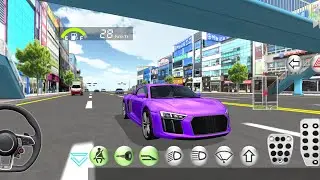 Audi R8 Supercar  crush on road  3d Driving Class Simulator