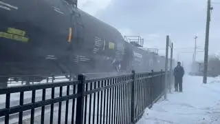 M399 with a bcrail painted CN in Durand