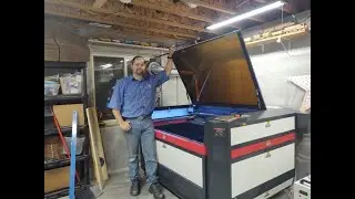Boss Laser LS3655 Uncrate, move to basement office!