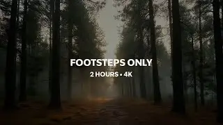 2 Hours Forest Walking Sounds 🌲 | 4K Gentle Footsteps Only