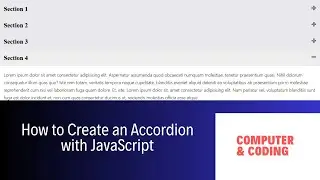 How to create an Accordion with JavaScript