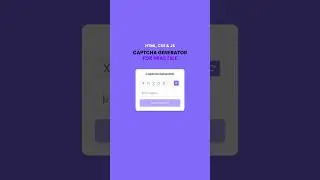 Made A Captcha Generator Using HTML CSS JavaScript  | JavaScript Practice Project #shorts #coding