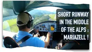 DOVA DV-1 Skylark landing at Mariazell: a short, sloping runway surrounded by high terrain!
