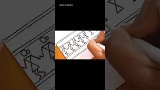 Border design Warli 🌟🤜 #shorts #warlitribe #anusacademy