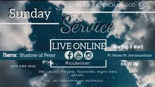 Sunday service | Shadow of Peter | Pr.Moses Pr.Jeevanantham | OBC Church