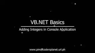 VB NET Basics:  Adding Integers in Console Application