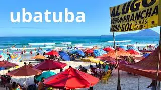 Quiosques da PRAIA GRANDE &mdash; Ubatuba 🇧🇷 (Passeio imersivo Completo de Ponta a Ponta)