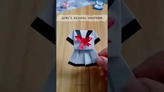 🧥 Как сделать оригами школьную форму для девочки 🎀 #shorts