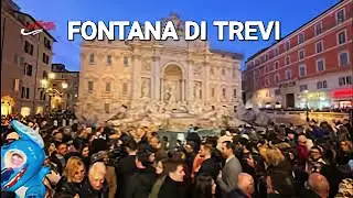 Trevi Fountain at Night: Magic, Legends & Crowds 🇮🇹 4K