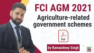 FCI AGM 2021 - Agriculture Related Schemes PDF