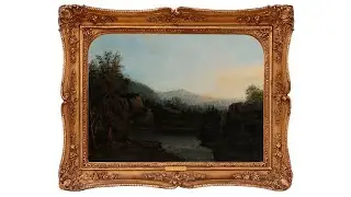 Robert S. Duncanson Oil Painting of American Landscape, Circa 1850 - 1852