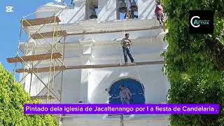 Pintado de la iglesia de  Jacaltenango por la fiesta de Candelaria.