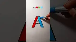 A letter drawing ❤️ #shorts #trending #art #painting #satisfying #letter #letterdrawing  #shortsfeed