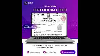 Get Sale deed certified copy delivered | Instant online and home delivery | Landeed