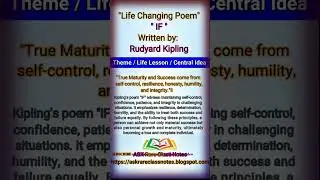 &ldquo;IF&mdash;&rdquo; Life changing #poems #by #rudyardkipling #lifelessons #summary #englishpoetry #motivation